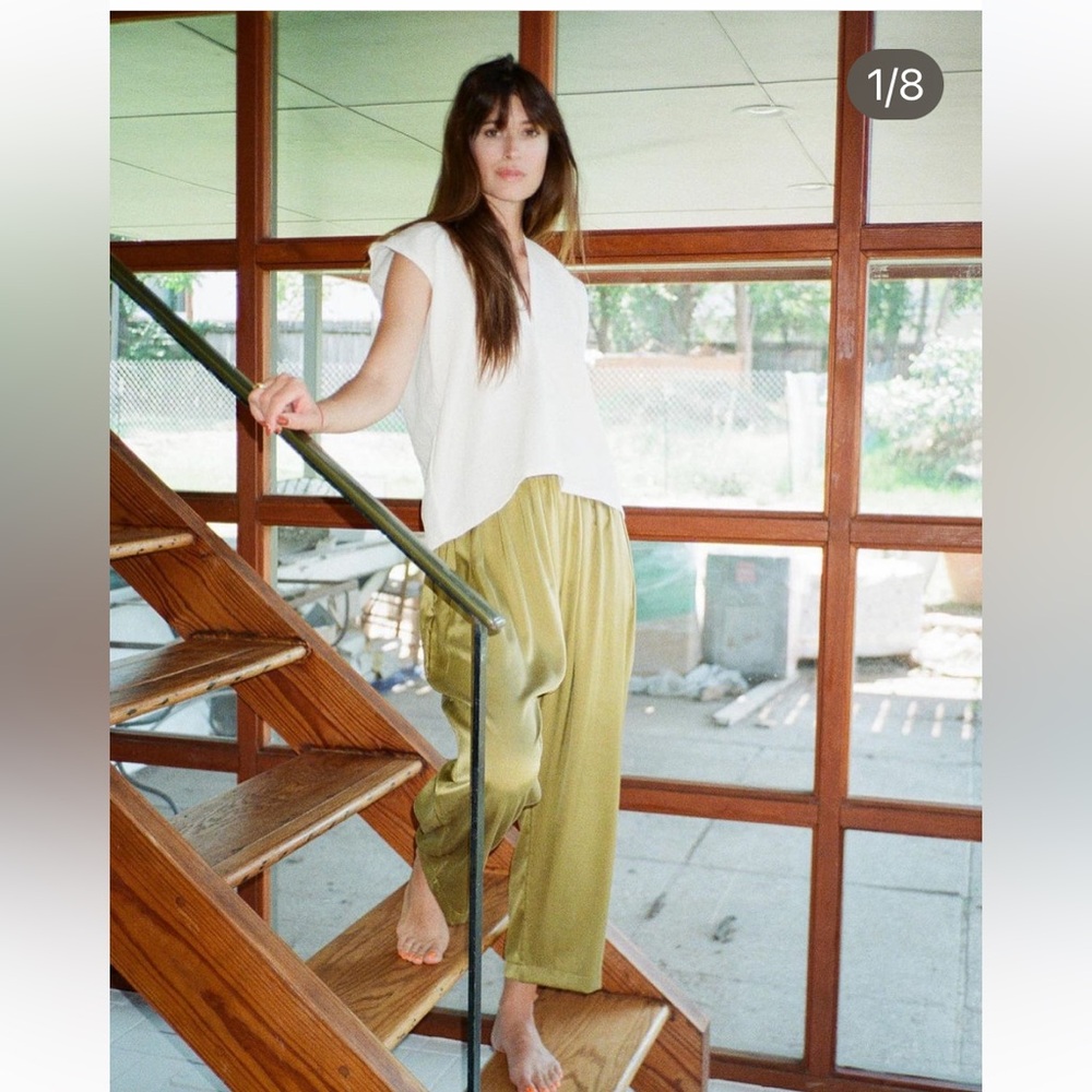 Miranda Bennett Studio Everyday Top O/S raw silk cream